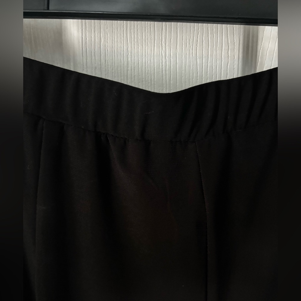 NWT- Coco Bianco Black Pull-on Pants W/Gold Buttons Stretchy Size Medium Party - Picture 5 of 7
